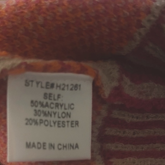 Jodifl Medium Beige Hot Pink Orange Floral Sweater - Picture 5 of 6